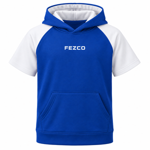 Sudaderas con Capucha de Béisbol Personalizadas para Niños, Camisetas con Capucha Estilo Jersey Deportivo de Manga Corta - Product Image 1