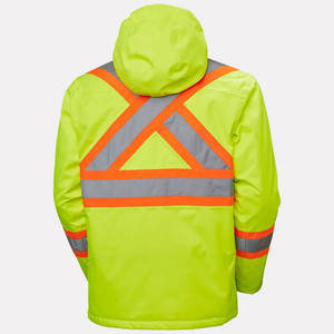 High Visibility Waterproof Winter Safety <b>Jacket</b> Hi-Vis Reflective Parka Hood for Men's Construction <b>Workers</b> CE Certified - Product Image 6