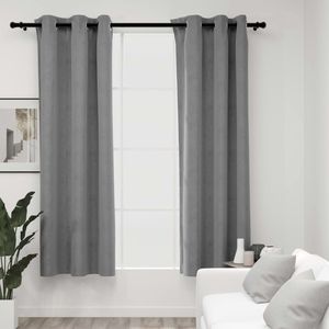 2 pezzi grigio 37 "x 63" tende oscuranti in velluto con anelli eleganti mantovane per l'arredamento della casa - Product Image 1