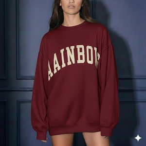Custom French Terry <b>Drop</b> Shoulder Mock Neck Winter Women's Sweatshirt Polyester/Cotton Blend High Quality Oversized - Product Image 3