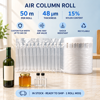 Film d'emballage gonflable à colonne d'air avec logo imprimé personnalisé PA/PE 300m en vrac, résistant aux chocs, écologique, recyclable, antichoc