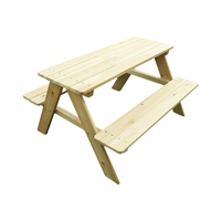 Table de pique-nique en bois d'acacia robuste et durable, écologique, résistante aux intempéries, pour enfants, ensemble de repas économique pour l'extérieur, Vietnam