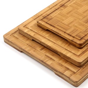 Bamboo Rectangle Chopping Block Anti-Slip Natural Wood Cutting <b>Board</b> Kitchen Use - Product Image 3