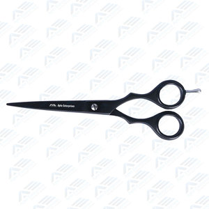Ciseaux de coiffeur en acier à haute teneur en carbone avec une netteté de conception légère et un revêtement antirouille noir mat pour des coupes de cheveux de précision - Product Image 1