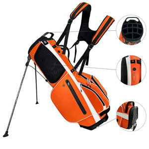 Bolsa de Golf de Piel Sintética Naranja OEM con Impresión de Logotipo Personalizado para Hombre y Mujer - Product Image 2