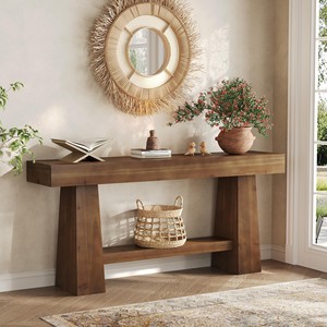 Pine <b>Wood</b> <b>Rustic</b> Distressed Nightstand Power Outlet-Wholesale Farmhouse Side Table Foldable <b>Wood</b> Handicraft Multi-piece Package - Product Image 5