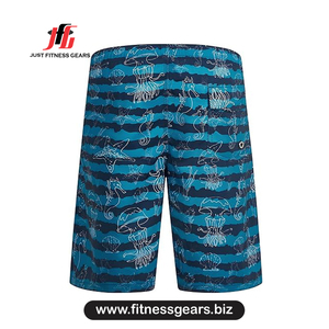 Shorts Bermuda en Coton Bleu Clair pour Homme, Taille Mi-Haute avec Cordon de Serrage, Décontractés, Tricotés, Respirants, Couleur Unie - Product Image 5