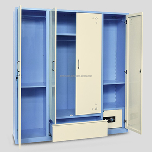 Home Clothes Cabinet BEMC TU15B3C4 <b>Key</b> <b>Lock</b> Blue 0.6mm Thick Stainless Steel <b>Safe</b> - Product Image 2