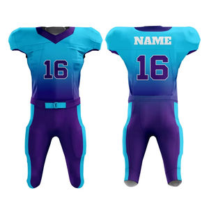 Conjunto de Uniforme de Fútbol Americano Premium de Manga Corta, Personalizable con Nombre de Equipo, para Práctica o Uso en Equipo, con Servicio OEM, Elegante - Product Image 2