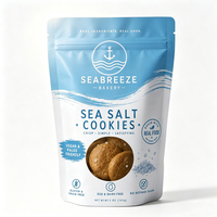 Sachet Doypack Personnalisé pour Biscuits et Snacks, Emballage de Boulangerie, Qualité Alimentaire, avec Fermeture Éclair et Fenêtre Transparente, Impression de Logo