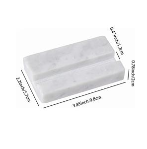 Porta Tarjetas de Visita de Mármol Blanco, Diseño Elegante, Ideal para Oficina, Escuela y Mesa de Restaurante, a Buen Precio - Product Image 1