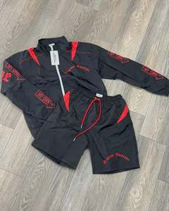 ชุดเซ็ตเสื้อแจ็คเก็ตวินด์เบรกเกอร์พิมพ์ลายระบายอากาศได้ดี แขนสั้น สไตล์ลำลอง ทรงปกติ ยูนิเซ็กส์ คอลเลคชั่น High Street Wear 2026 พร้อมกางเกงขาสั้นสำหรับฤดูใบไม้ร่วง - Product Image 3
