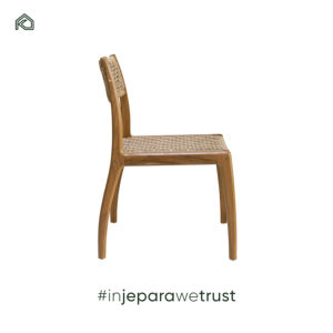 Silla de Comedor Moderna, Minimalista y Ecológica para Exteriores, Muebles de Jardín de Madera de Teca Duradera para Patio y Hotel, Estilo Elegante y Relajado - Product Image 3