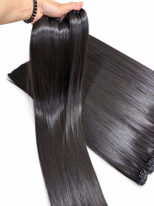 20 % de réduction sur les extensions de cheveux naturels vietnamiens lisses, double trame, noir naturel, soyeux, en gros - Product Image 1