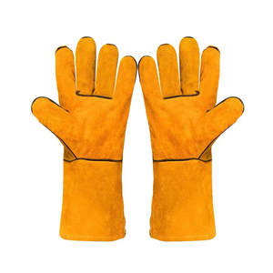 Gants de soudure en cuir sur mesure, prix bas, protection des mains, robustes, confortables, pour soudeurs, couleur unie - Product Image 1
