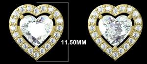 Pendientes de Diamante Cultivado en Laboratorio con Corte Corazón de 2.40ct, Oro de 14K, Certificado IGI, Regalo para Mujer para Aniversario de Bodas o Fiesta - Product Image 6