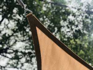 Voiles d'ombrage triangulaires robustes en HDPE enduit de PVDF, épaisseur 1,6 mm, 340 m, résistantes aux UV, pour extérieur, jardin, plage, agriculture - Product Image 4