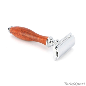 Vintage Wood Handle Stainless Steel Blade Single Blade Safety Razor <b>Men</b> Face Ergonomic Design Body <b>Bikini</b> - Product Image 2