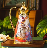 Bouilloire isotherme en verre grande capacité CH07, style rétro, pour la maison, avec fonction théière isolée