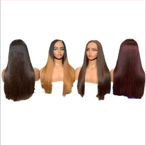 Peluca frontal de encaje HD de cabello virgen vietnamita liso 12A, densidad 200, cutícula alineada, barata, de proveedores de pelucas de cabello humano. - Product Image 1