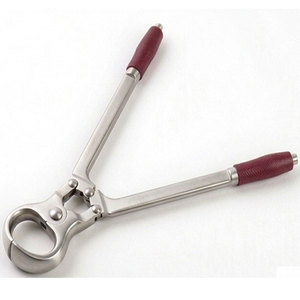 Herramienta Profesional para Cortar Pezuñas, Instrumento Veterinario Obstétrico de Acero Inoxidable con Empuñadura Roja, Duradero para Cirugía Animal - Product Image 1