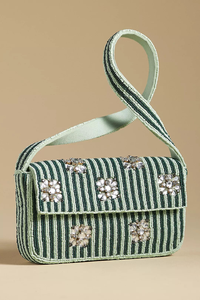 Vintage-Inspired Beaded Purse Handmade Pearl and <b>Sequin</b> Accents Soft Satin Lining <b>Top</b> Handle Design for Storage Bags - Product Image 3