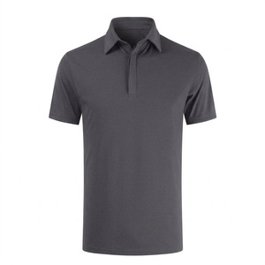 Polo vierge en gros pour broderie personnalisée, manches courtes, pour homme, golf, couleur unie gris anthracite, vêtement de haute qualité - Product Image 1