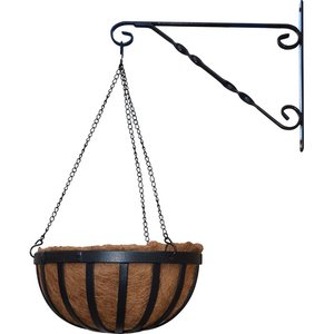 Support de plante suspendu en fer avec des détails élégants d'inspiration naturelle pour la décoration de patio et de jardin - Product Image 5