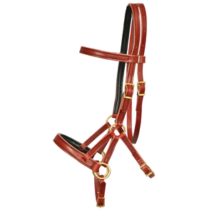 Bridon en cuir fantaisie avec forme anatomique et rembourrage doux, réglable, en cuir véritable, vente en gros - Product Image 6