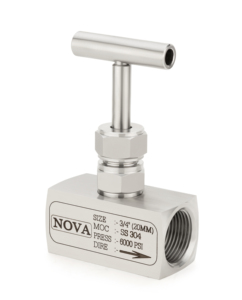 Vanne à aiguille manuelle pour gaz avec ports de 1/4 à 2 pouces pour un réglage précis du débit, contrôle des systèmes de carburant, des conduites et applications industrielles - Product Image 1
