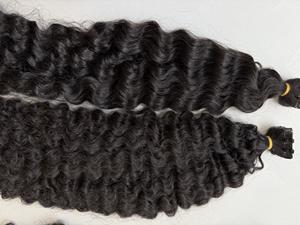 Extensiones de Cabello Humano Natural de Colores Naturales, Rizado Kinky Indio, de un Solo Donante, No Remy, con Cutícula Alineada, Doble Trama a Máquina, Venta al por Mayor - Product Image 3