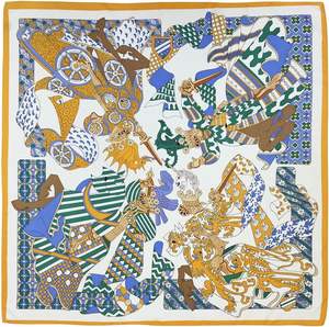 Pañuelo de Seda Estampado de Moda para Mujer, Pañuelo Cuadrado para la Cabeza, Envoltura para el Cabello, Pañuelo para el Cuello, Sensación Suave de Satén, Diseño Elegante - Product Image 1