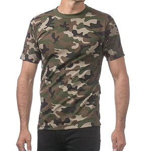 T-shirt à manches courtes pour homme, camouflage, col rond, coupe classique, style décontracté, respirant, imprimé, 100% coton, tissu tricoté, séchage rapide - Product Image 4