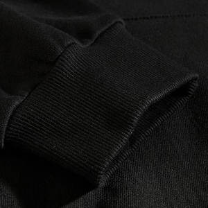 Sweat-shirt à capuche zippé noir pour homme, coupe classique, broderie main, uni, décontracté, pour l'automne, 100% coton, anti-boulochage, ODM - Product Image 3