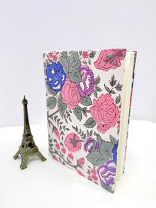 Premium <b>A5</b> Handmade <b>Diary</b> Handmade Paper Hardcover Cotton Fabric Hand Block Printed Writing Journal notebook business travel - Product Image 4