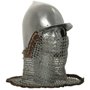 Armadura Medieval Calibre 18 Acero Medieval Torneo Bascinet Casco W Aventail Casco de Calvin Handicraft - Product Image 1