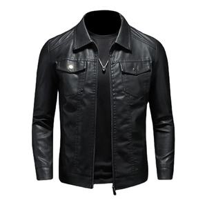 Fashionable Customized Brown,Black Goatskin Leather Bomber Jacket Genuine Leather Top Selling OEM Custom Logo Design Your Own - Product Image 2