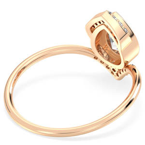 Anillo de compromiso solitario REYES de plata de ley 925 de alta calidad para mujer, diseño original, corte pera, 0.81CT, anillos de moissanita. - Product Image 4