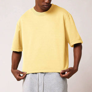 T-shirt délavé pour homme, coton vintage, décontracté, coupe oversize, streetwear, manches courtes, tendance - Product Image 3