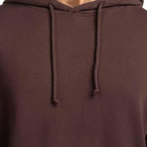 Men Regular Fit Hooded Sweatshirt Solid <b>Brown</b> Cotton <b>Fleece</b> Pocket Casual Winter Knitted Pullover Eco-friendly Streetwear - Product Image 6
