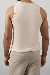 Débardeurs pour hommes en gros à prix d'usine, personnalisables avec logo, confortables, couleur unie, décontractés, 100% coton respirant - Product Image 2