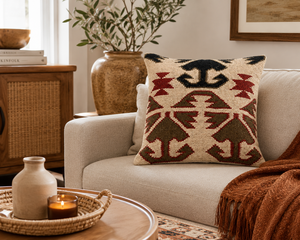 Handwoven Kilim Cushion Cover Decorative Boho Throw <b>Pillow</b> Wool Cotton <b>Sofa</b> Cushion Ethnic Tribal Home Decor - Product Image 3