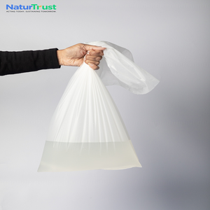 Naturtrust Eco-Friendly Compostable Grocery Bags Best Quality PBAT <b>PLA</b> Corn Starch Blister Vegetable Bag Flexiloop Handle Custom - Product Image 6