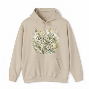 Sweat-shirt à capuche moderne imprimé DTG en mélange de coton, confortable pour tous les jours, idéal pour le streetwear décontracté. - Product Image 1