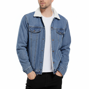 Gilet en jean sans manches pour homme, style motard, veste en jean déchirée, style punk rock, tenue de performance - Product Image 1