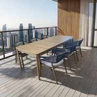 Ensemble de table et de chaises en bois massif le plus vendu pour l'extérieur de l'usine professionnelle pour le jardin ou la cuisine Fabriqué au Vietnam