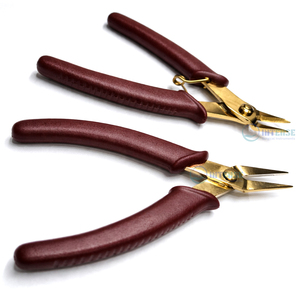 Professional Jewelry Wire Cutter Pliers Gold Finish Carbon Steel Brown Handle 5” <b>Precision</b> <b>Tool</b> for Beading Craft DIY - Product Image 6