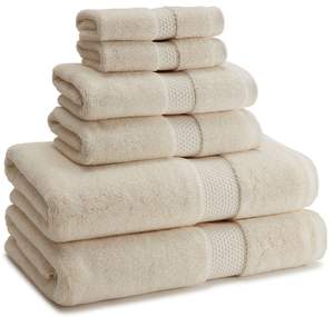 Juego de Toallas de Baño Rectangulares de Microfibra Tejida a Rayas, de Alta Absorción, Secado Rápido, Ecológicas, Estilo Cabana, Suaves, para Adultos, Playa, Hotel - Product Image 1