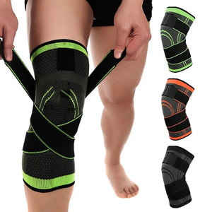 Genouillères réglables pour perfectionnistes, respirantes, en polyester, unisexes, protection multi-sports, noir/vert - Product Image 2