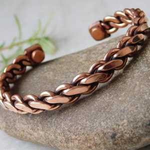 Rose Gold Plated <b>Copper</b> Alloy <b>Bangle</b> Bracelet Classic Style Unisex Jewelry Simple Design Smooth Finish <b>bangle</b> men women hand - Product Image 2